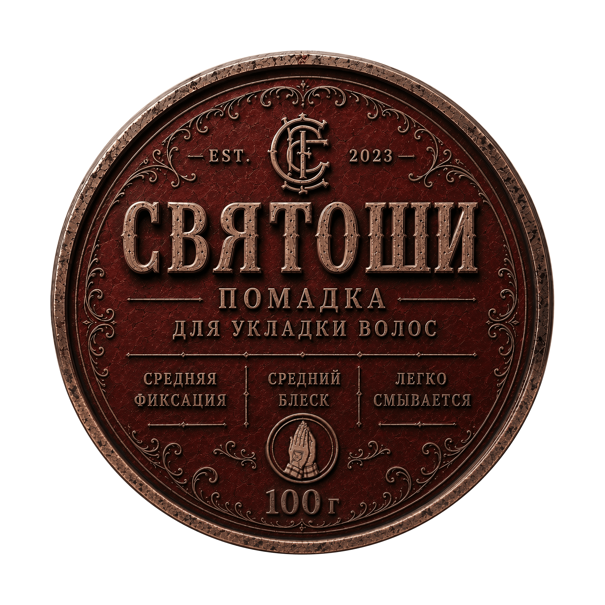 Помадка для укладки волос — этикетка 100 г