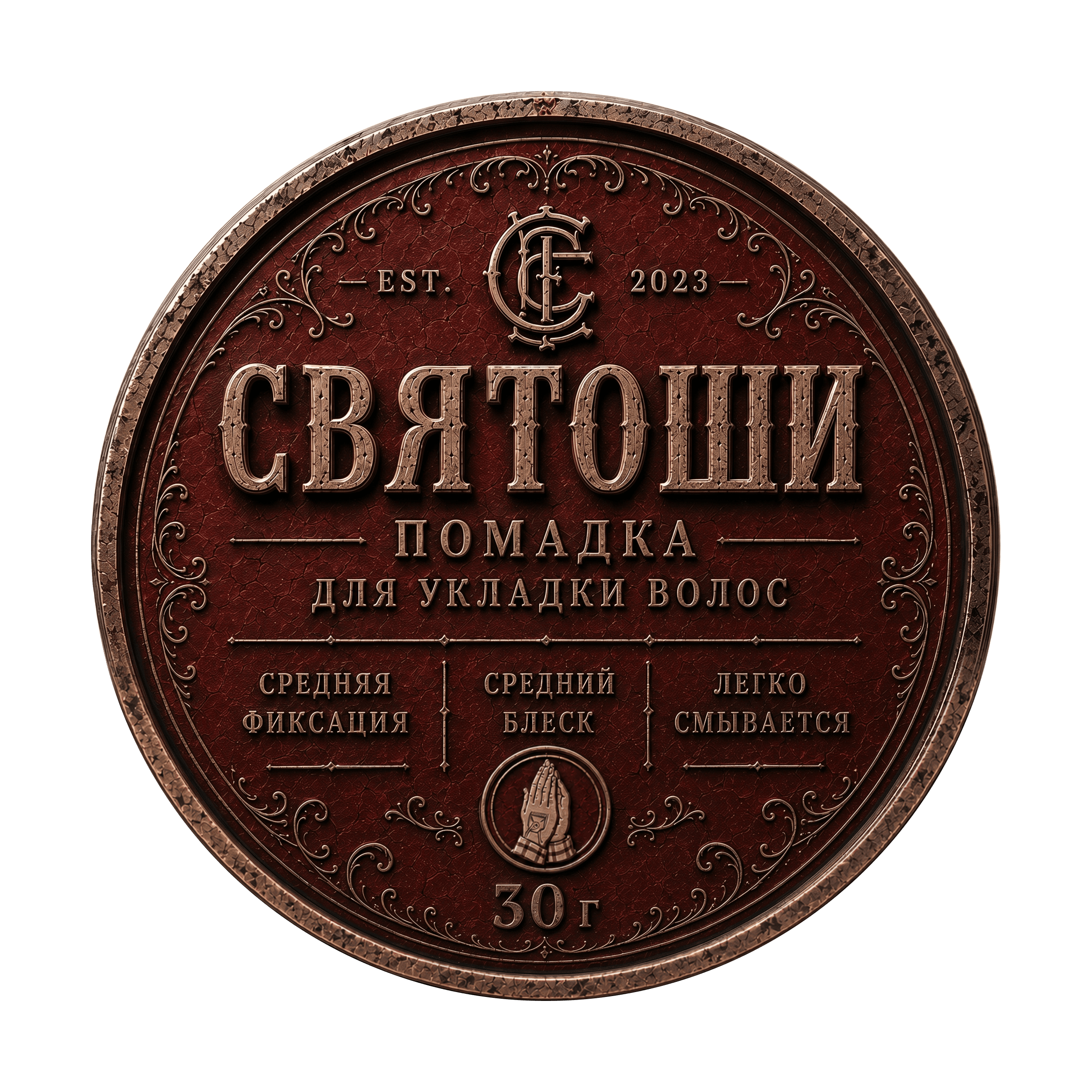Помадка для укладки волос — этикетка 30 г