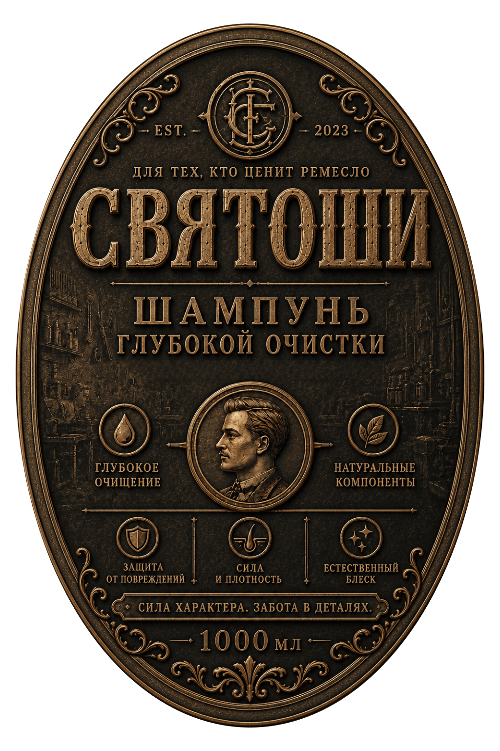 Шампунь глубокой очистки — этикетка 1000 мл