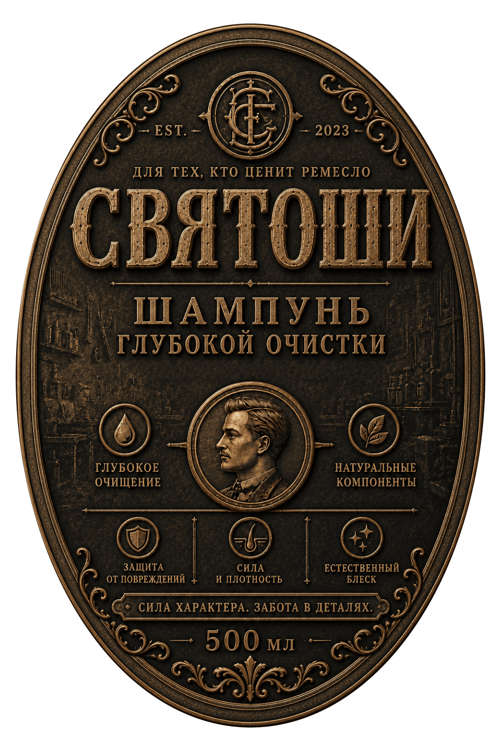 Шампунь глубокой очистки — этикетка 500 мл